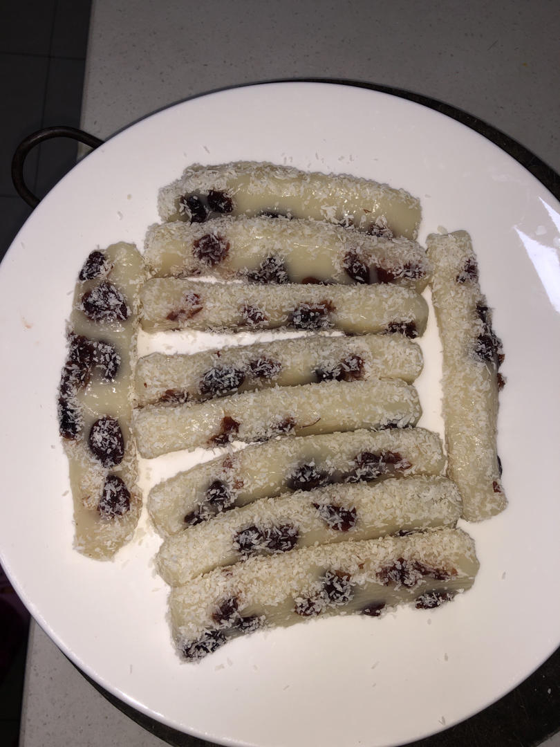 奶香浓郁❗️酸酸甜甜蔓越莓椰蓉糯米糕❗️