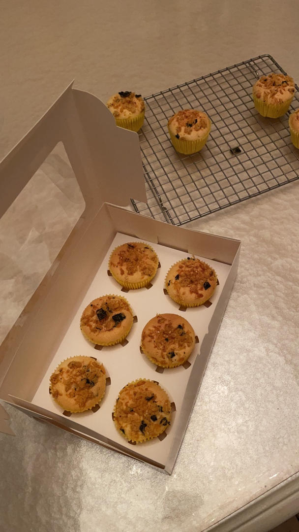 肉松味古早蛋糕cupcake