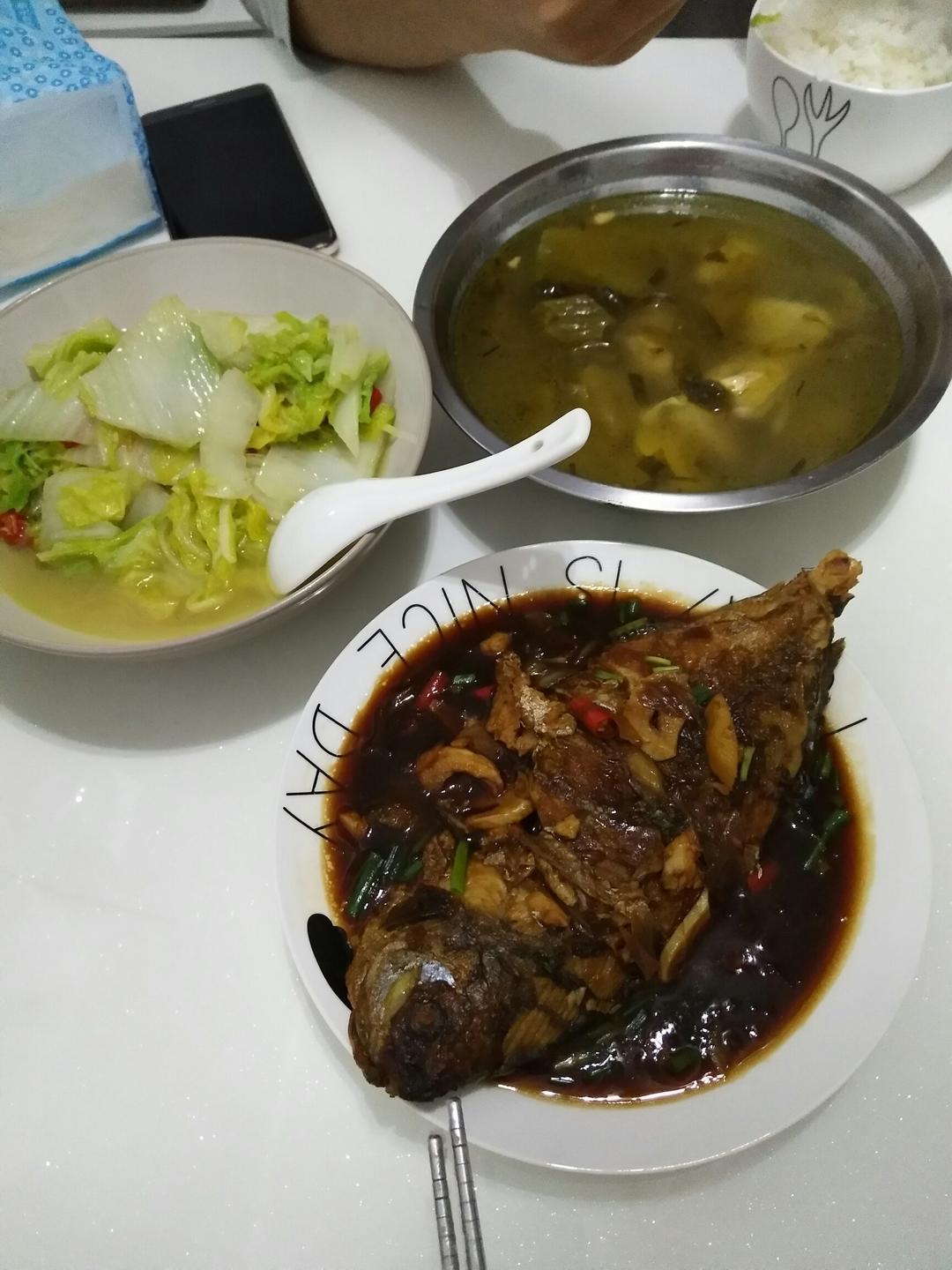 家常红烧鲳鱼