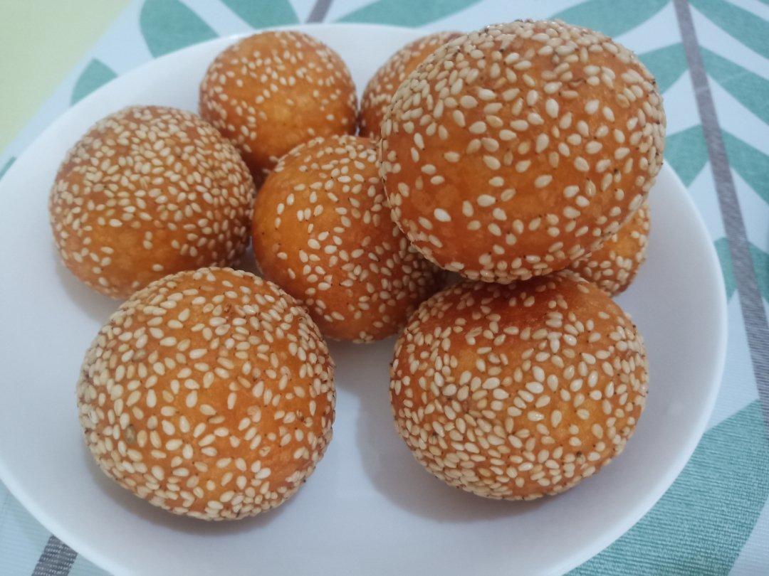 南瓜糯米粉空心麻球