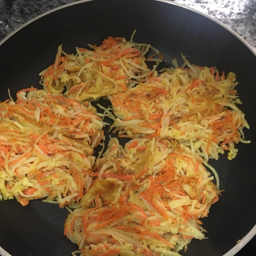土豆丝鸡蛋饼