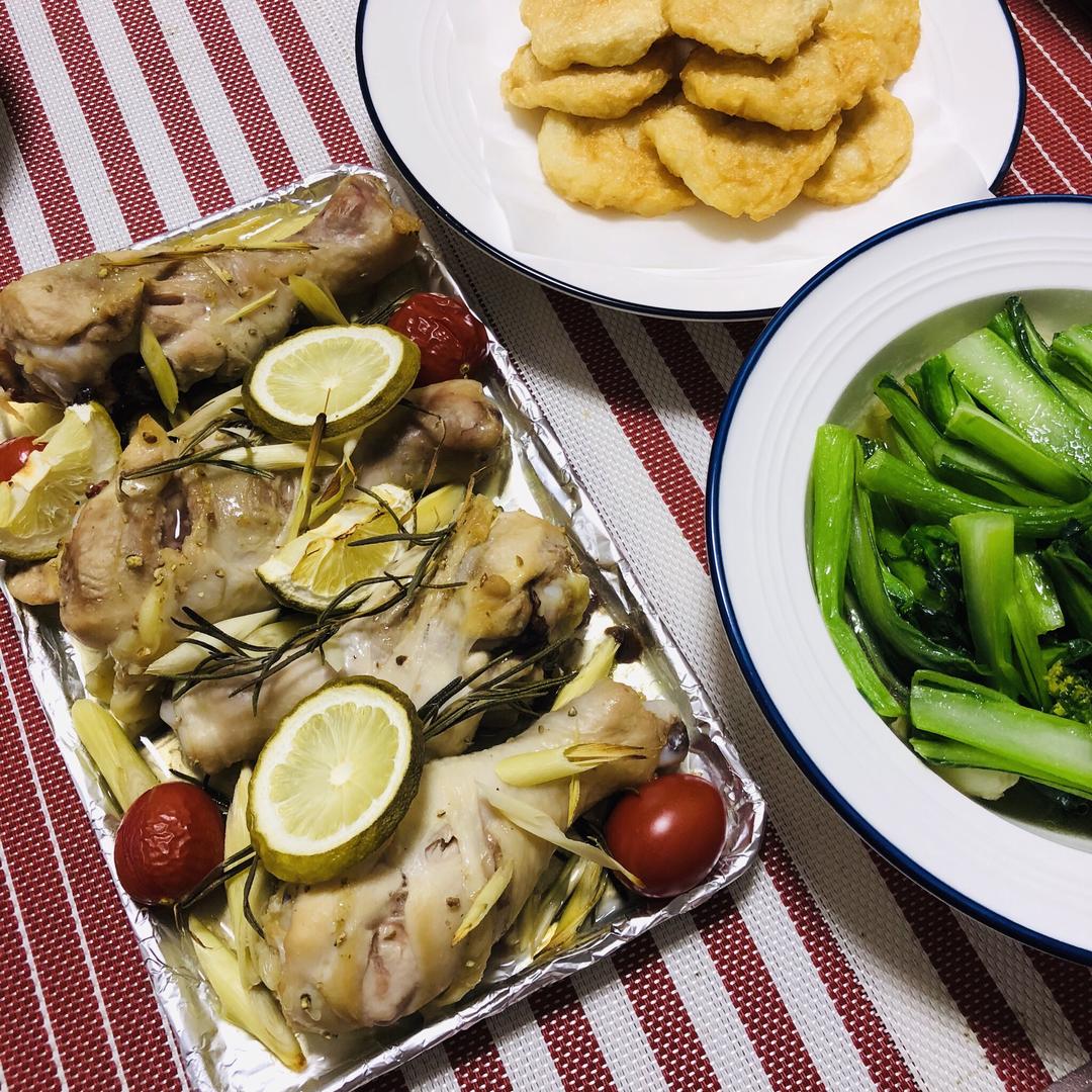 泰式香茅柠檬烤鸡腿（快手不腌版）