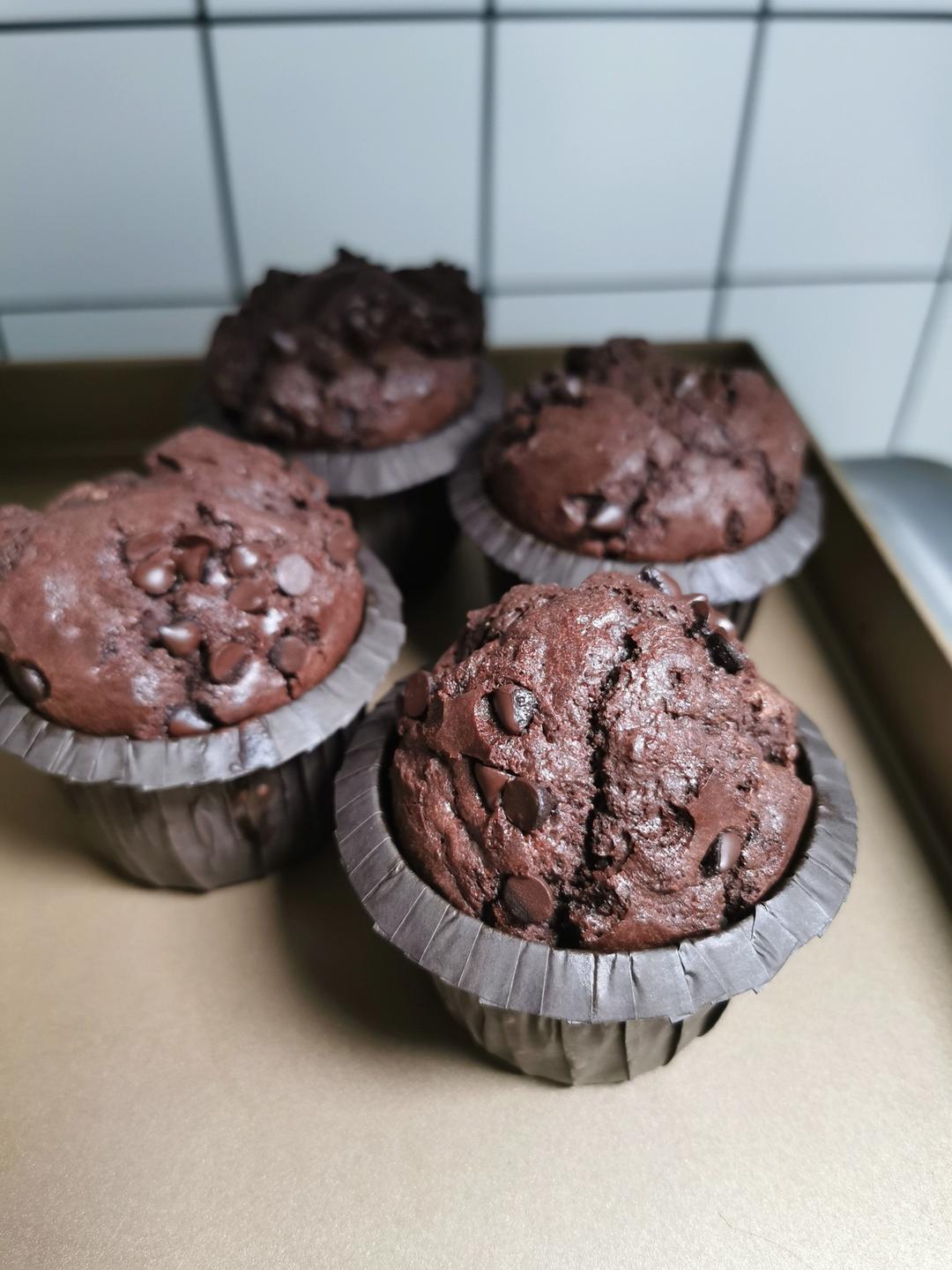 在家做巧克力蘑菇头麦芬蛋糕🍫