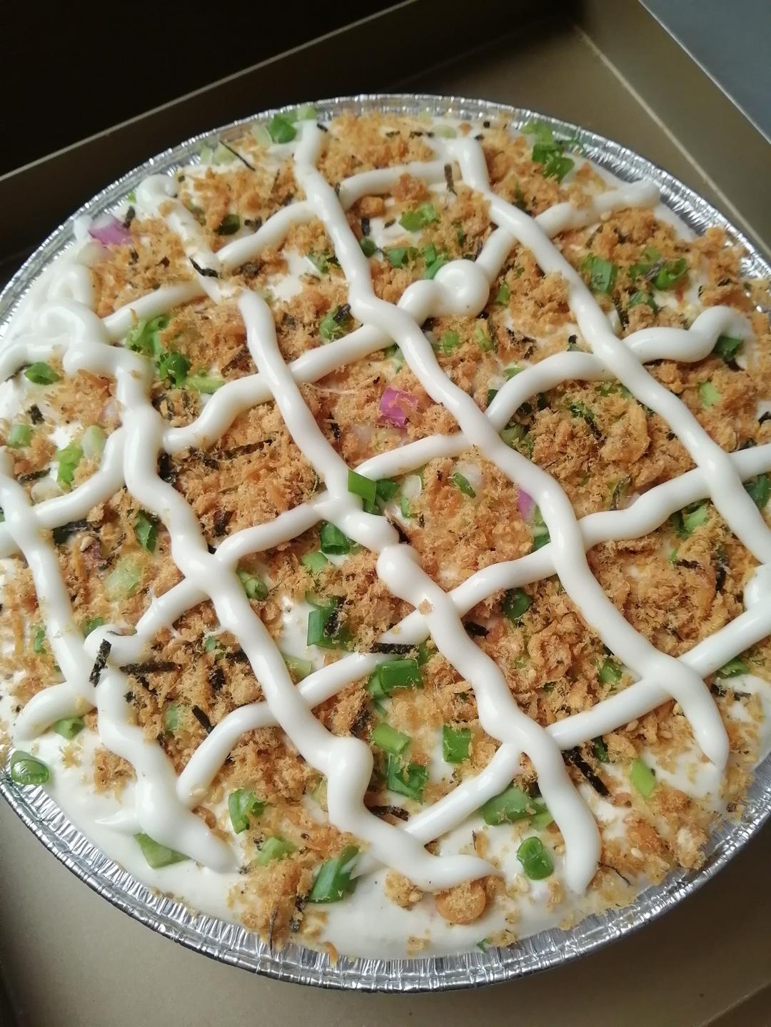 爆浆葱花火腿肉松蛋糕