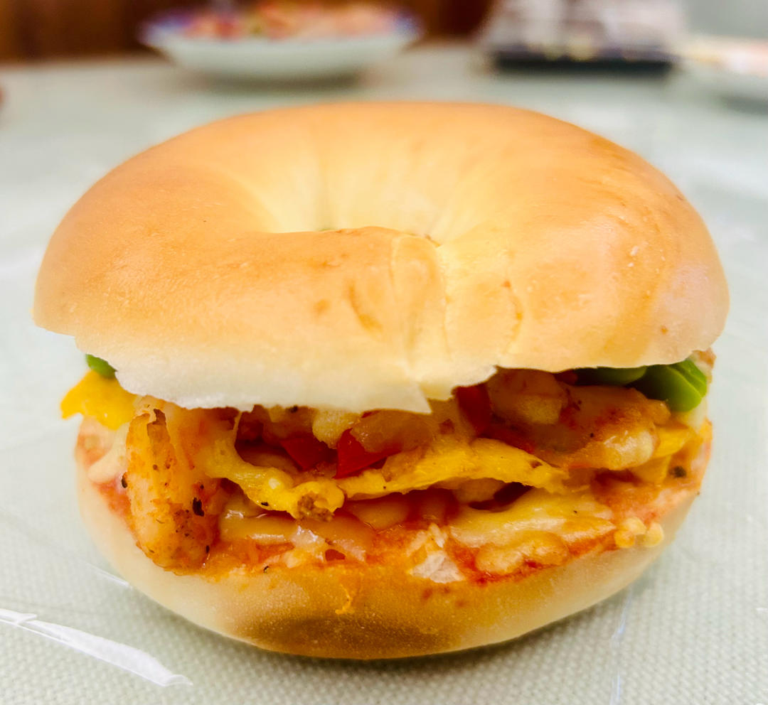 贝果三明治，能量满满的快手早餐！