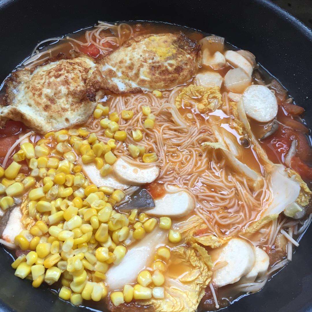 最家常的普通汤面——西红柿鸡蛋龙须面