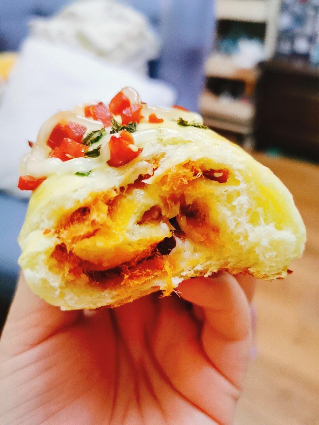 香葱火腿肉松面包