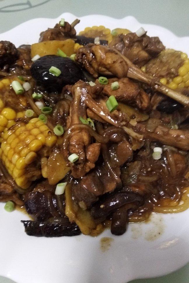 小鸡蘑菇炖粉条