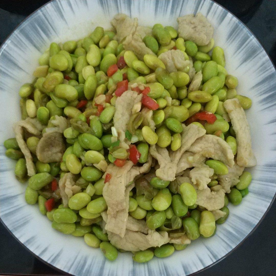 毛豆炒肉