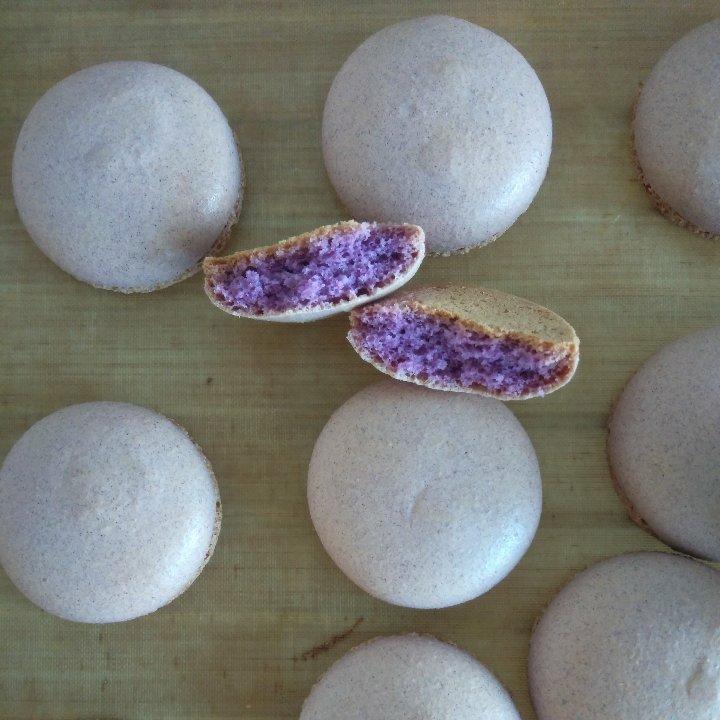 加了可可液块的马卡龙