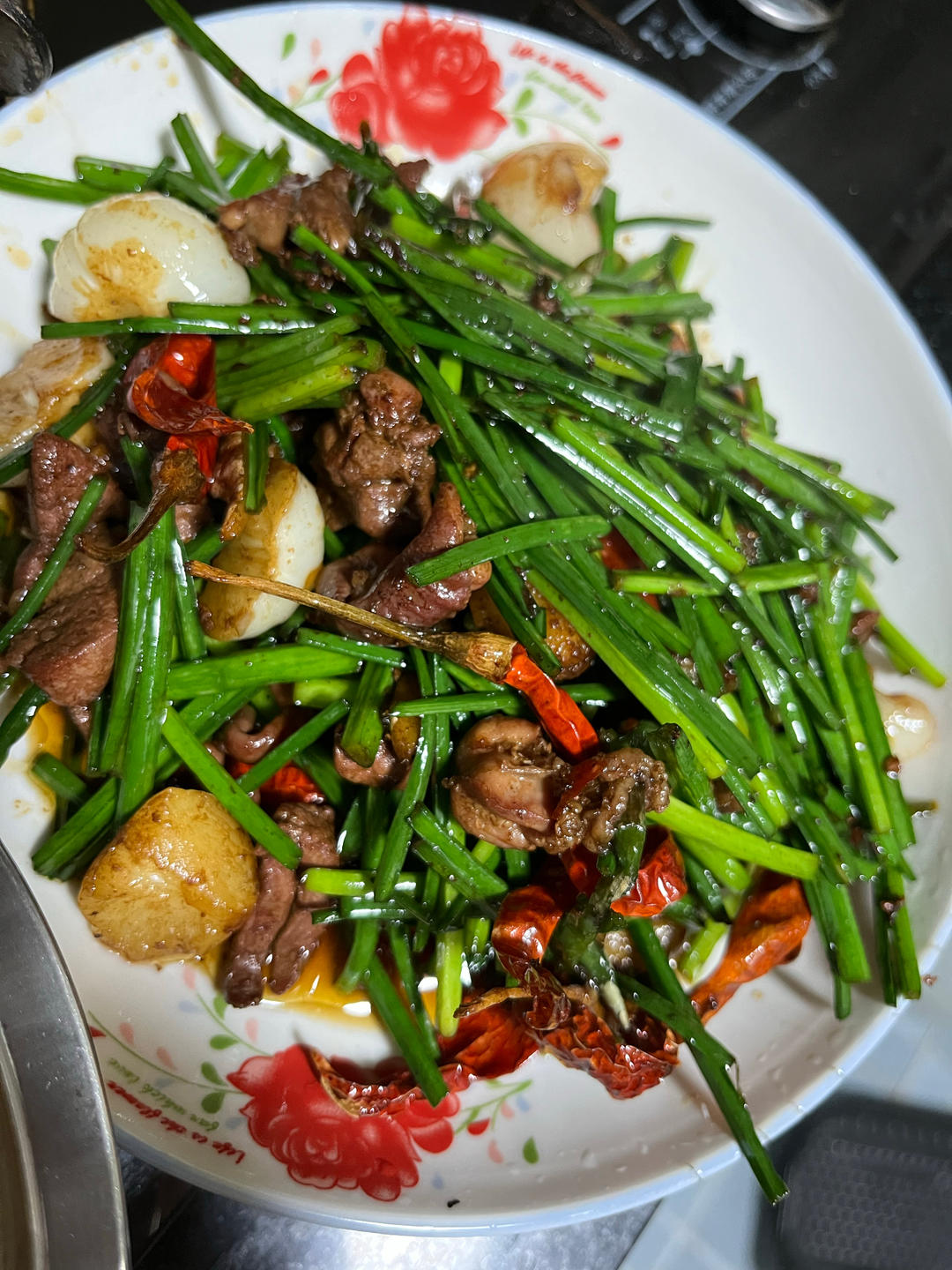 韭菜花炒肉