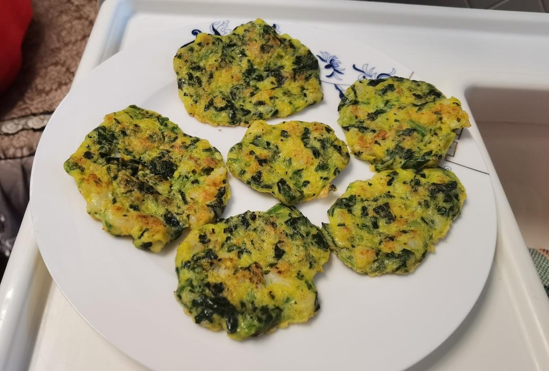菠菜虾仁饼(可当一岁宝宝辅食)