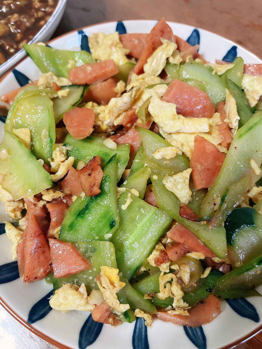 超级下饭的神仙组合!火腿黄瓜炒鸡蛋!🔥