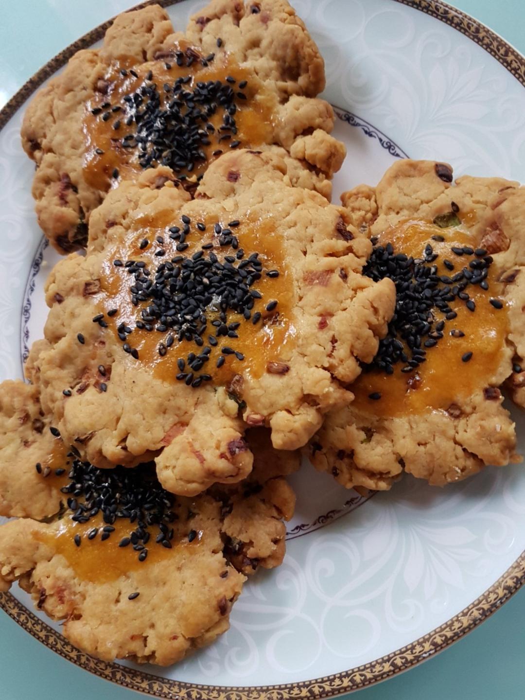 糖尿病食谱——无糖葱香小桃酥