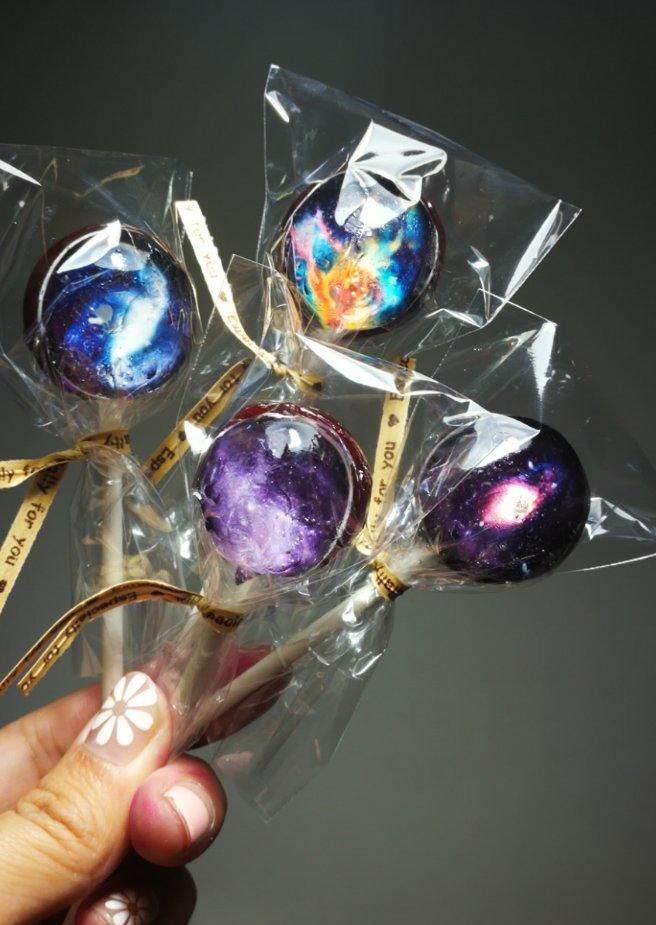 糖糖t7t做的星空棒棒糖 珊瑚糖版本