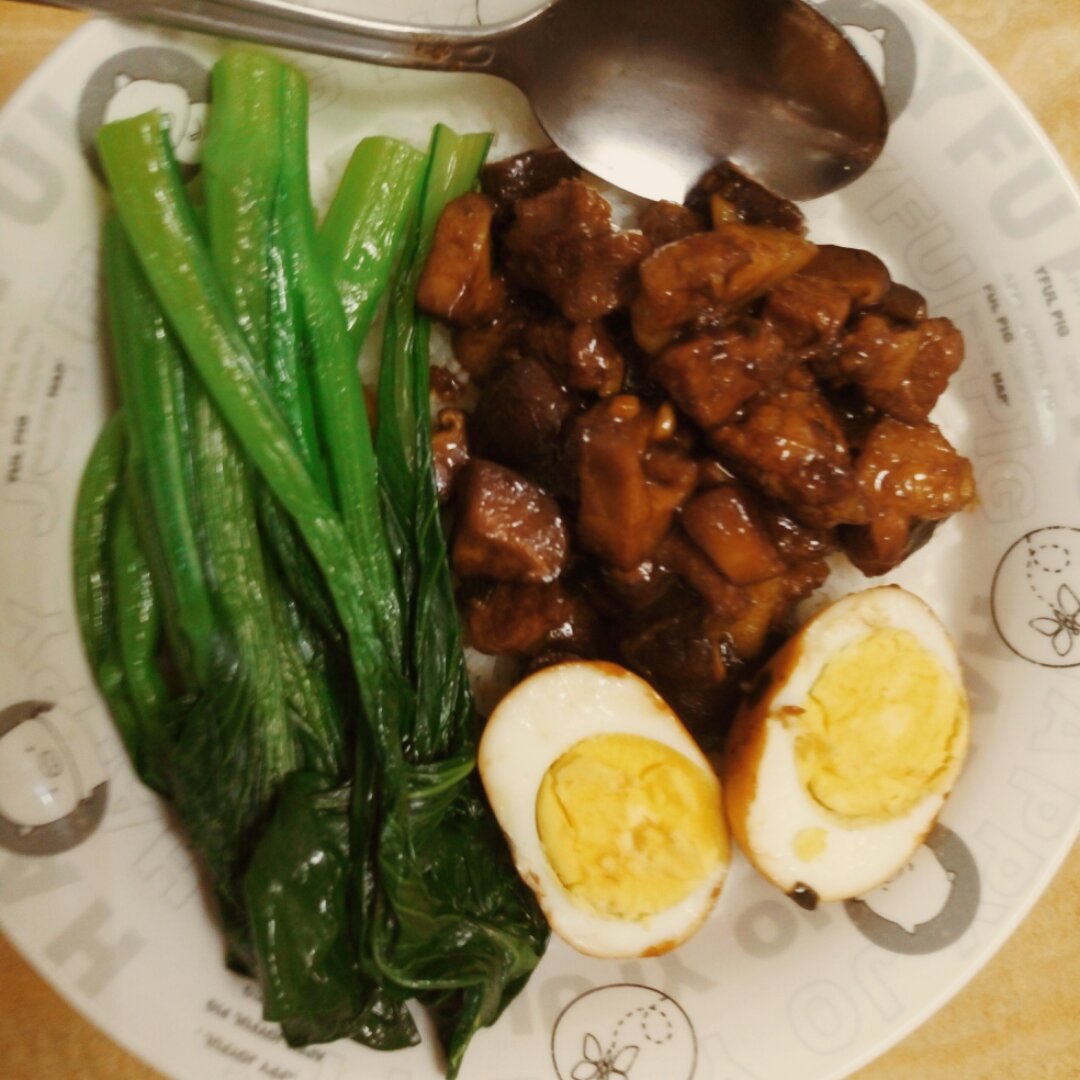 洋葱酥卤肉饭