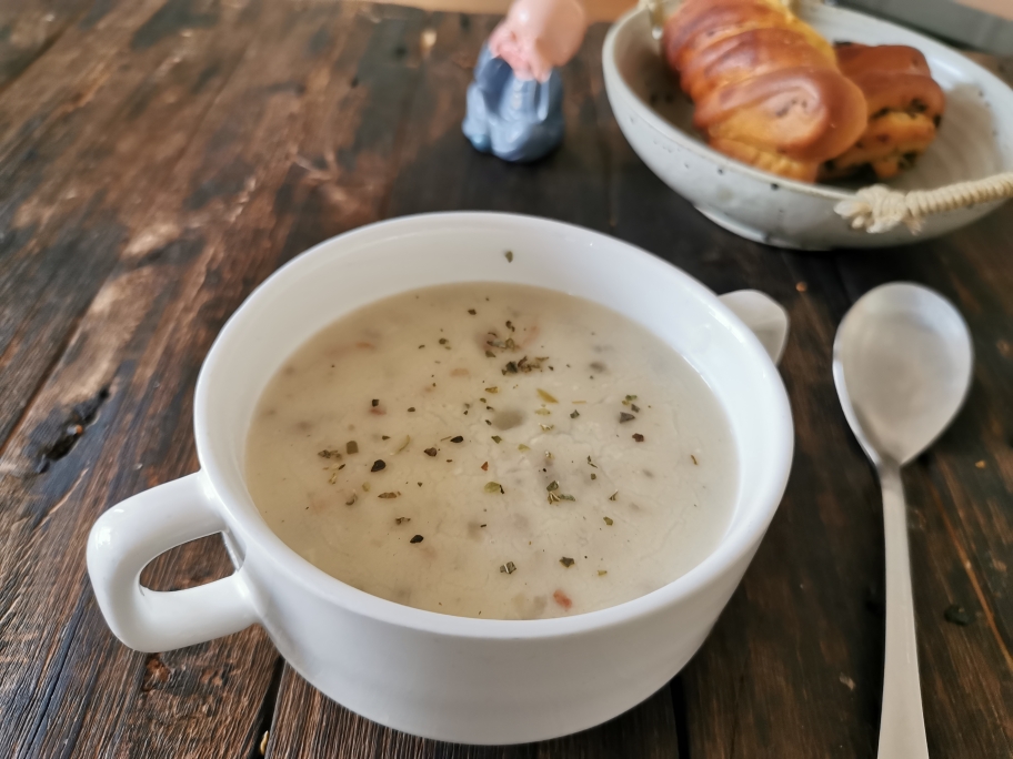 西餐经典汤品-培根奶油蘑菇浓汤的做法