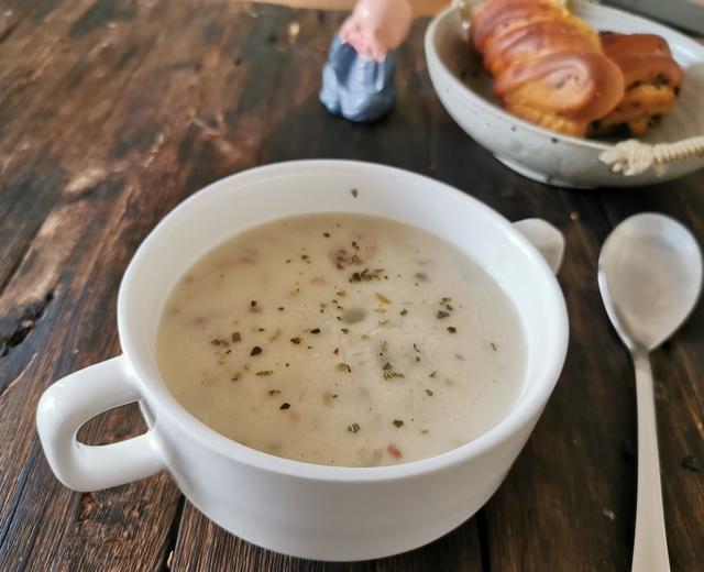 西餐经典汤品-培根奶油蘑菇浓汤