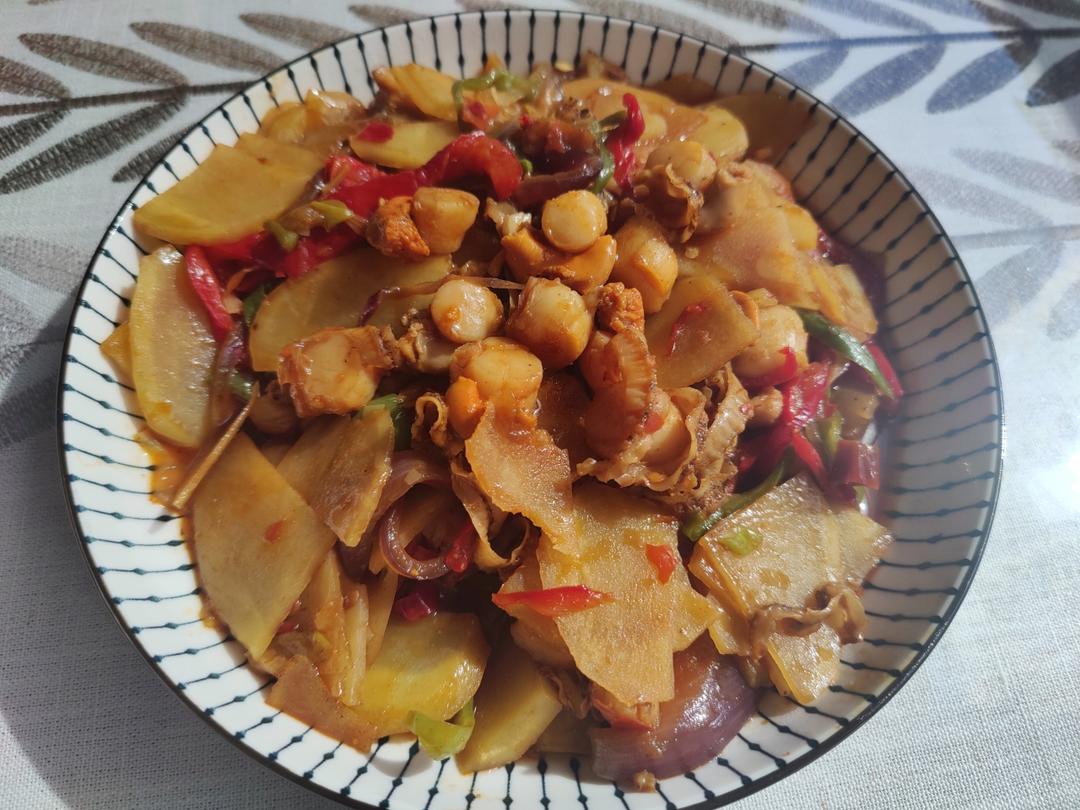 爆炒扇贝肉（太鲜啦）