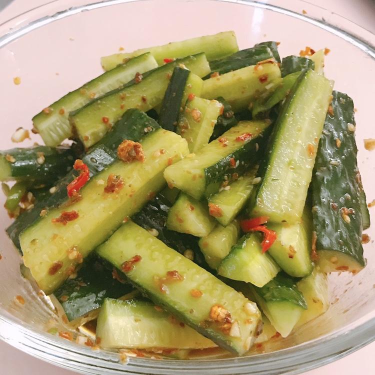 夏日最佳下饭菜 呛拌黄瓜的做法