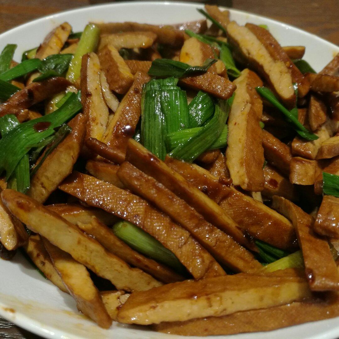 檀香老师做的青蒜炒豆干