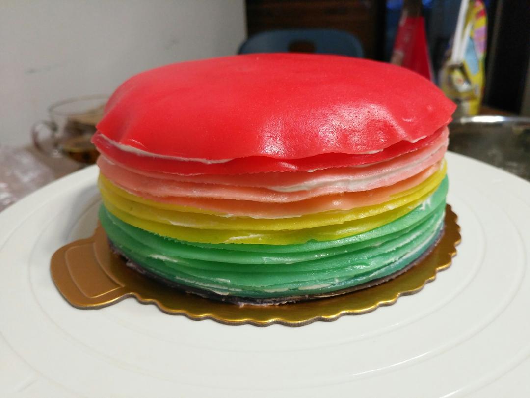 彩虹千层蛋糕 彩虹可丽饼(Mille Crepe Cake)