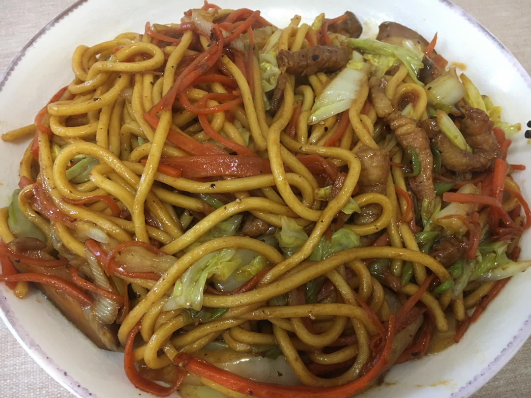 🔥爆好吃的黑椒虾仁炒乌冬面㊙️吃一口就沦陷❗️