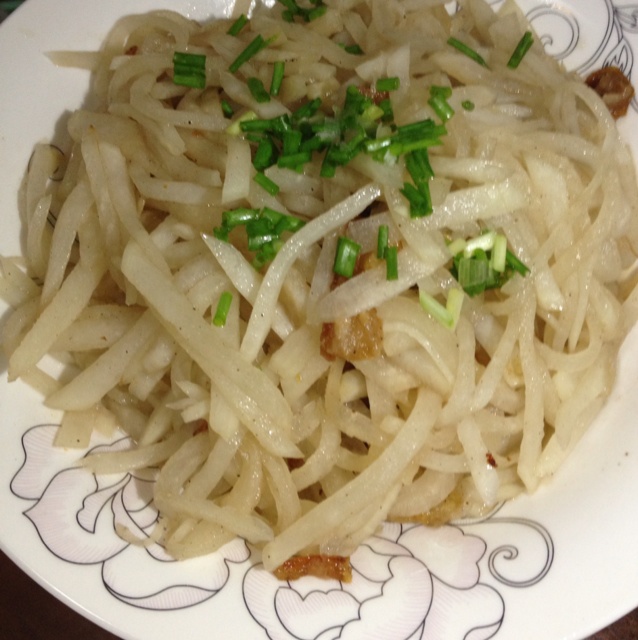 白萝卜炒肉丝