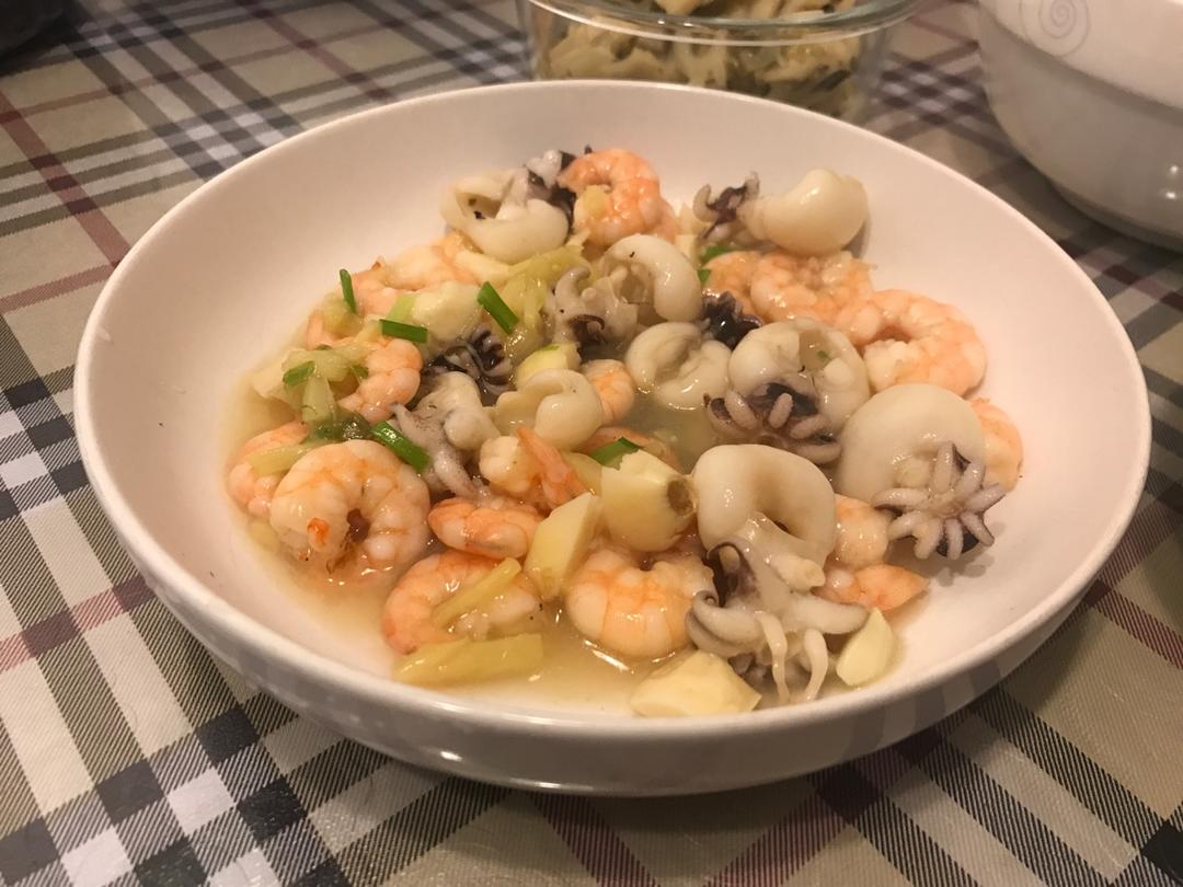 葱爆虾仁