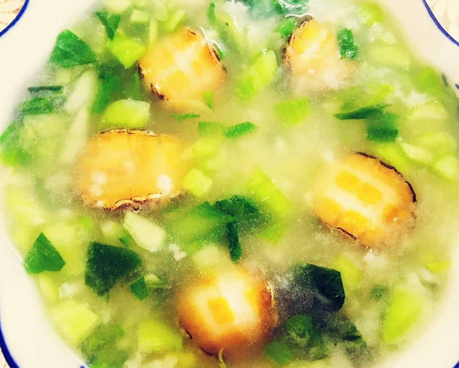 鲍鱼青菜粥的做法