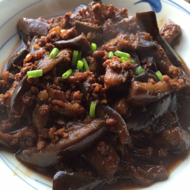 红烧肉末茄子