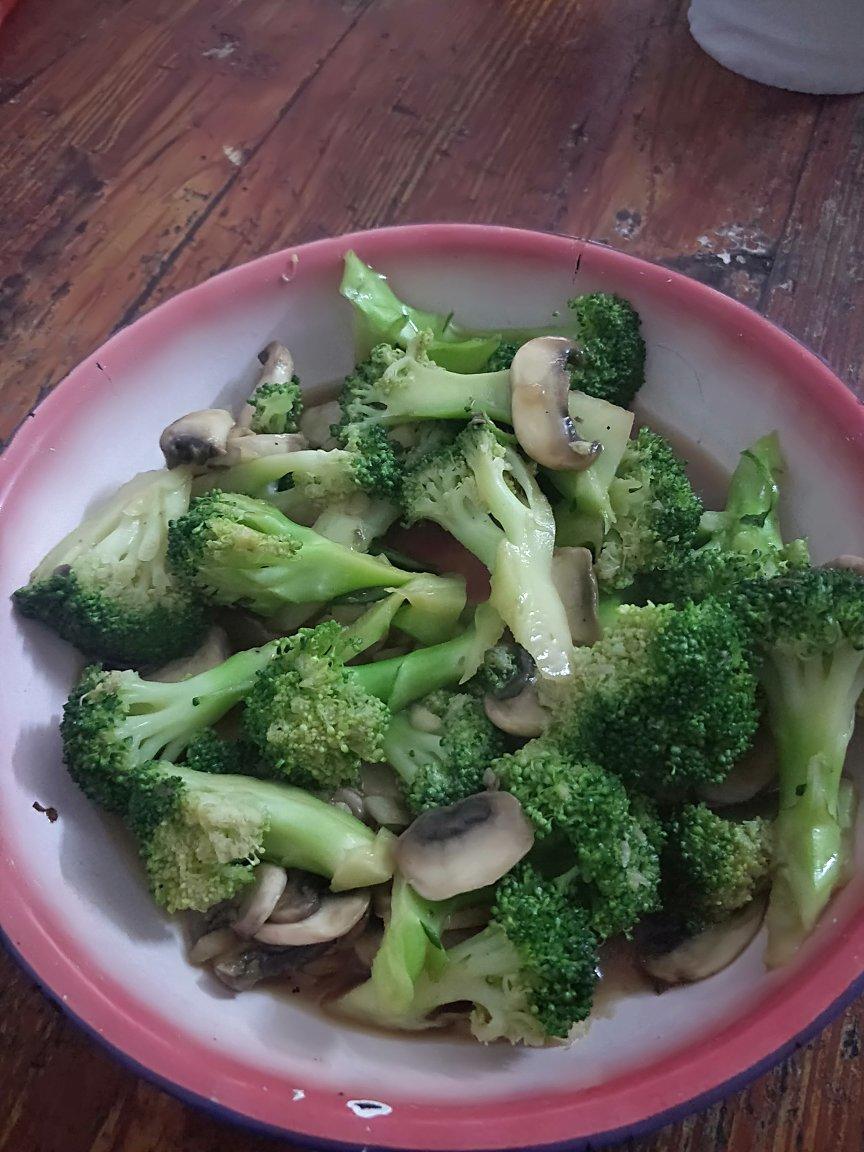 低脂好吃的西兰花炒香菇