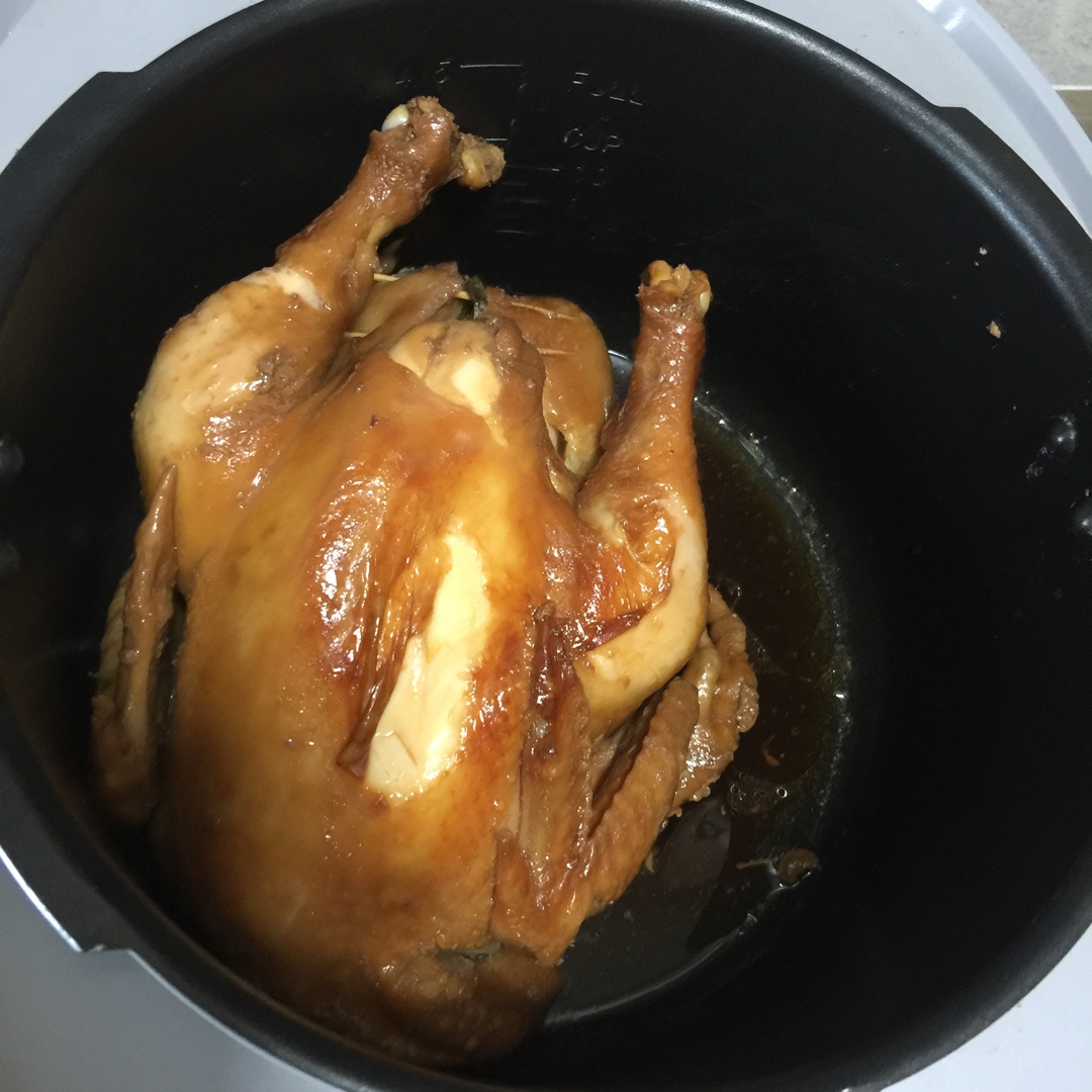 电饭锅焖三黄鸡