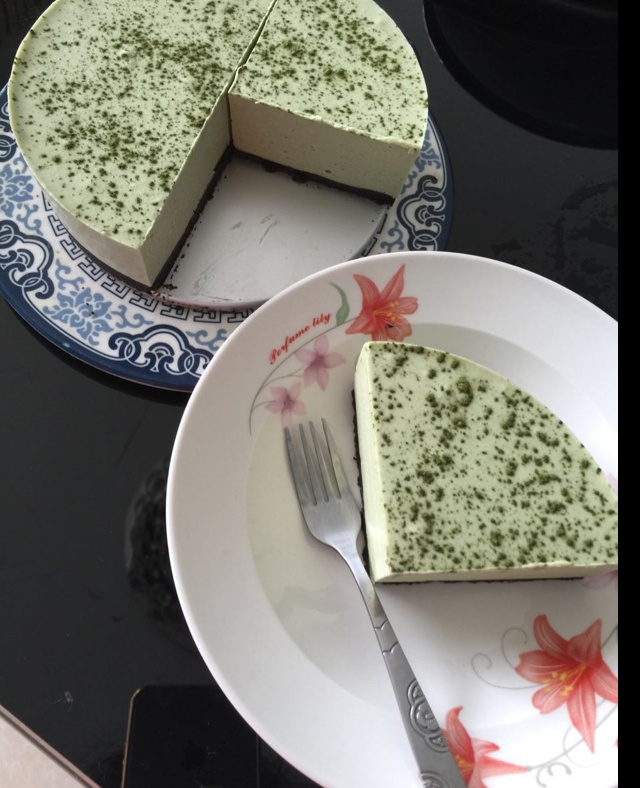 酸奶抹茶冻芝士蛋糕