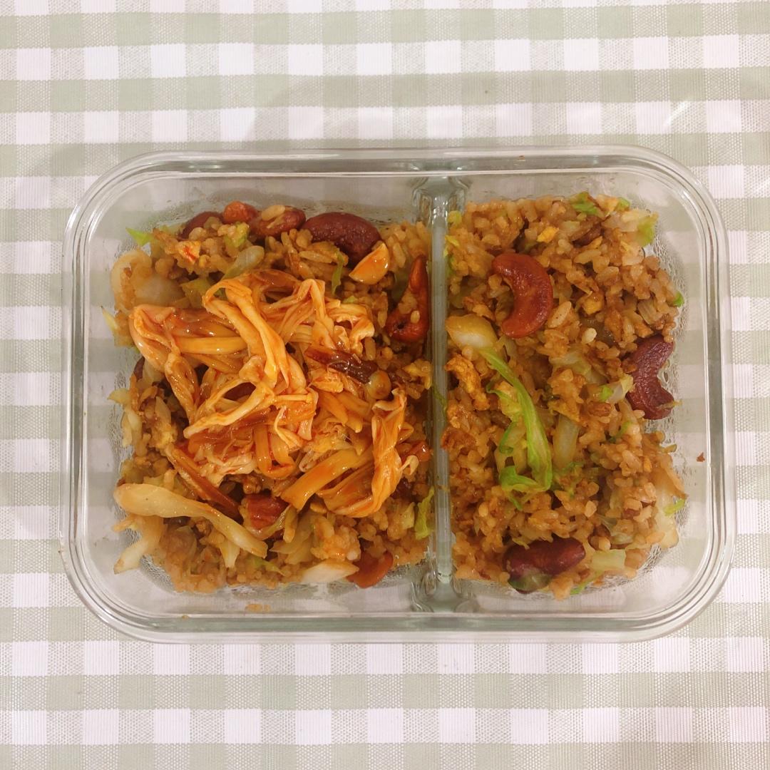 圆白菜酱油炒饭