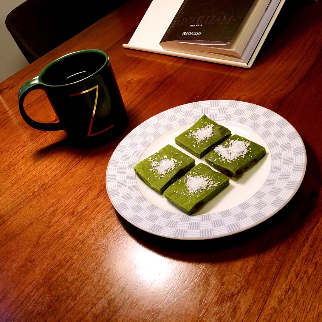 日式抹茶红豆麻糬饼