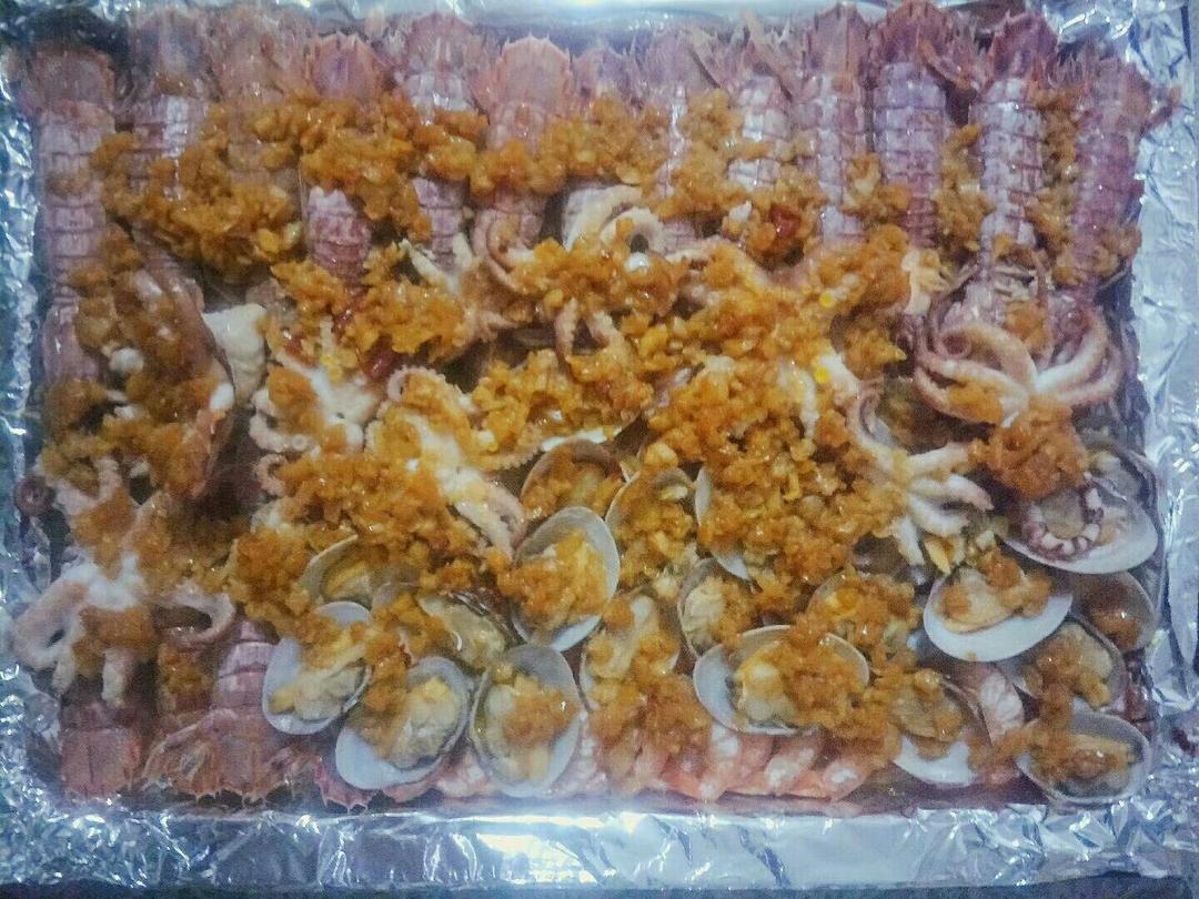 蒜香吮指海鲜大咖——松下NU-JK200W大蒸烤箱食谱