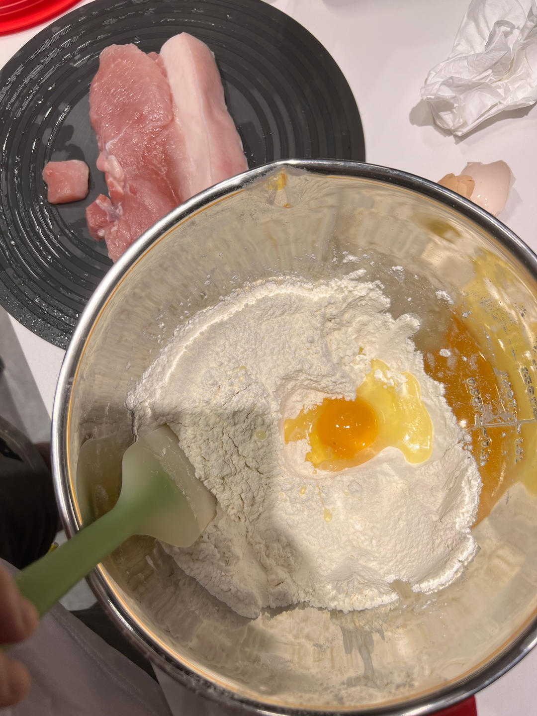 手工揉面三分钟，又韧又薄又好包的饺子皮