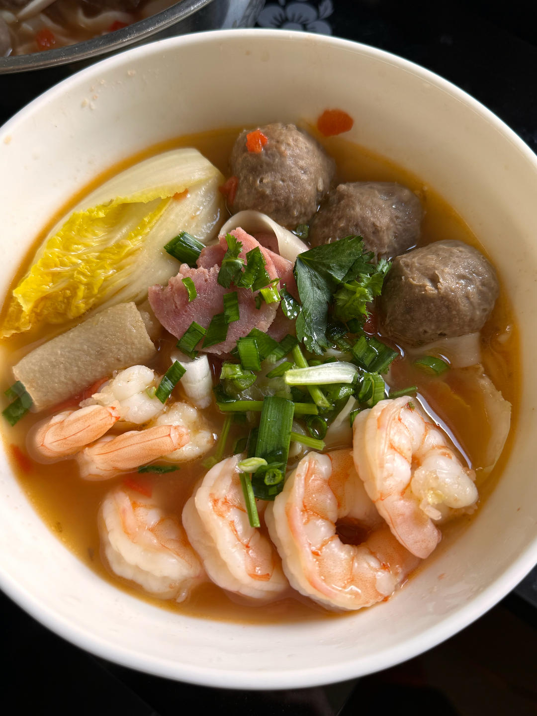 豪华版鲜虾牛肉面（超级快手版）
