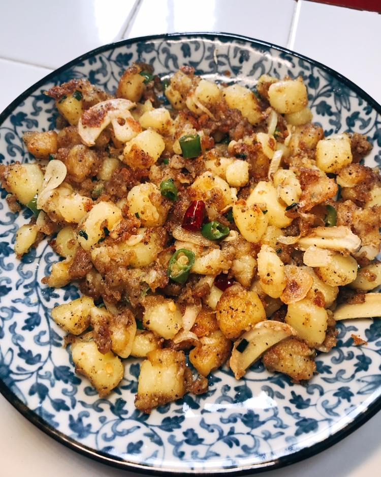 葱香孜然土豆丁