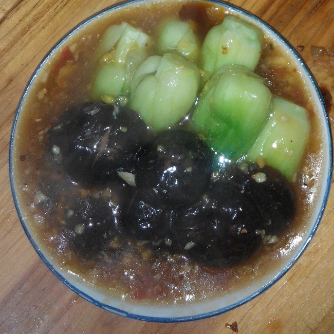 浇汁香菇油菜