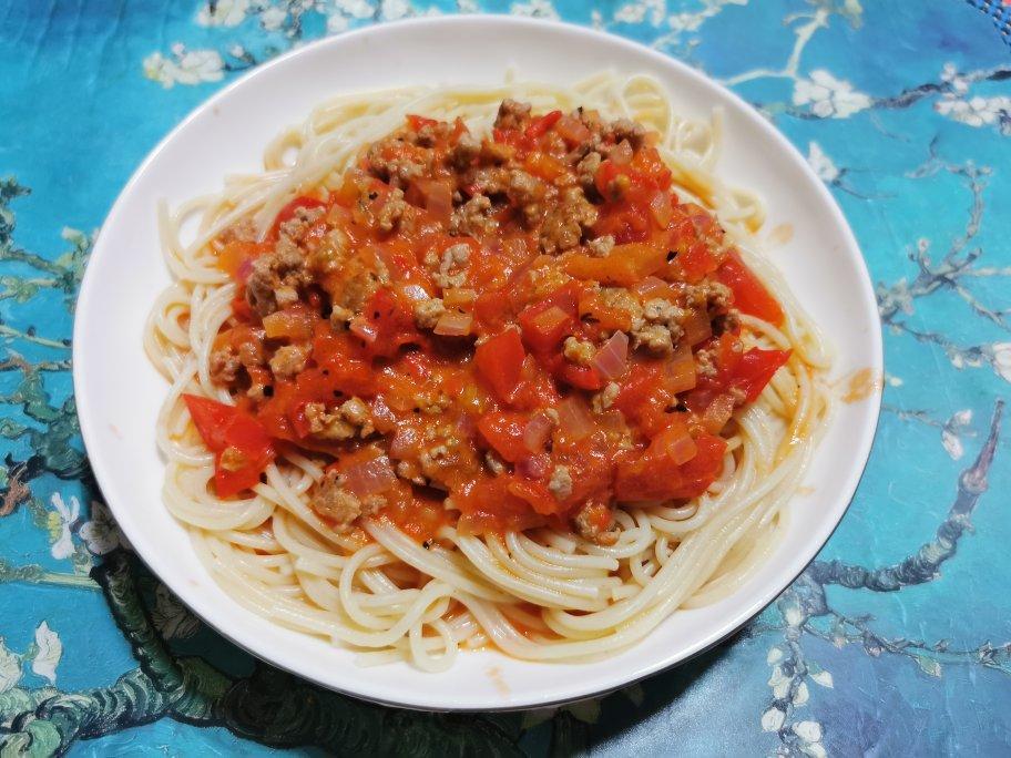 （完胜必胜客的）番茄肉酱意大利面～
