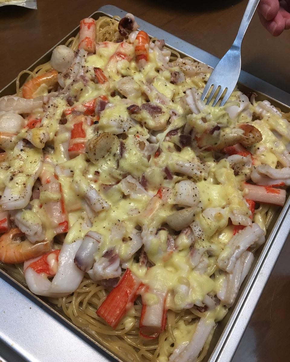 焗烤海鲜意面