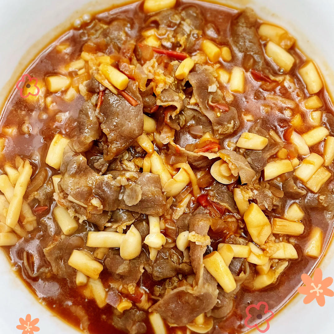 番茄肥牛蘑菇烩饭