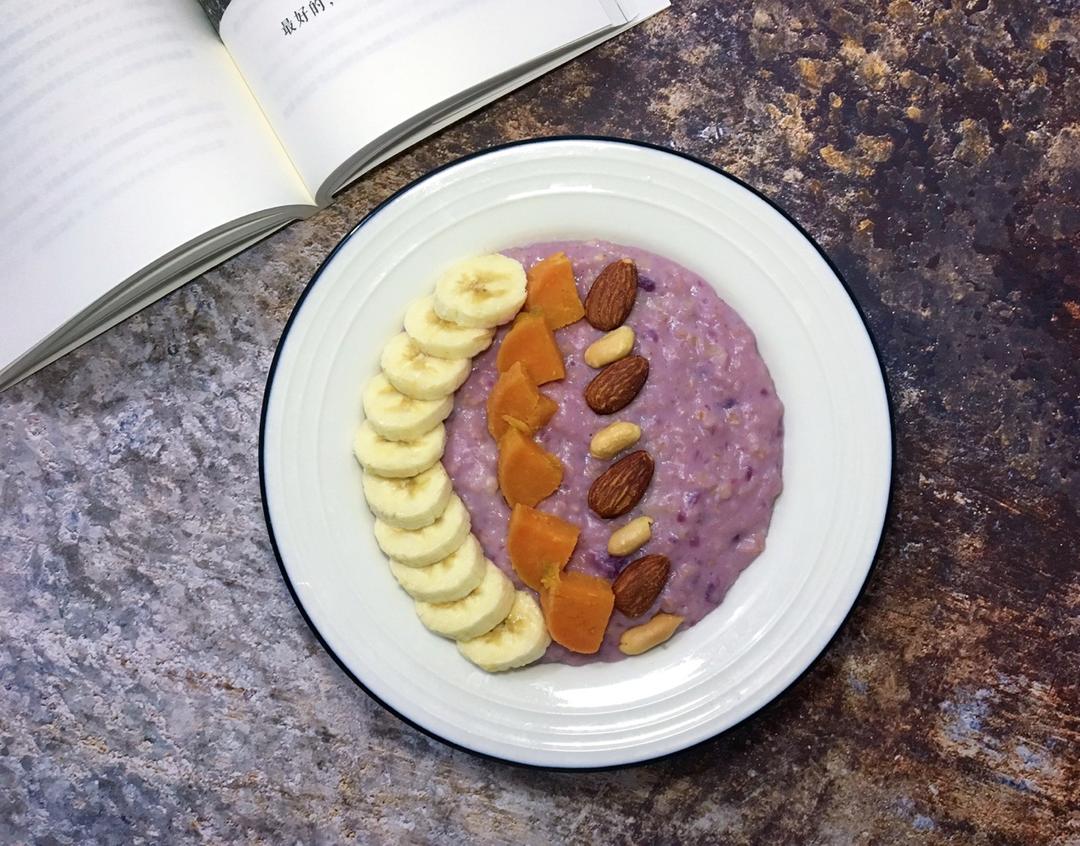 紫薯隔夜燕麦粥