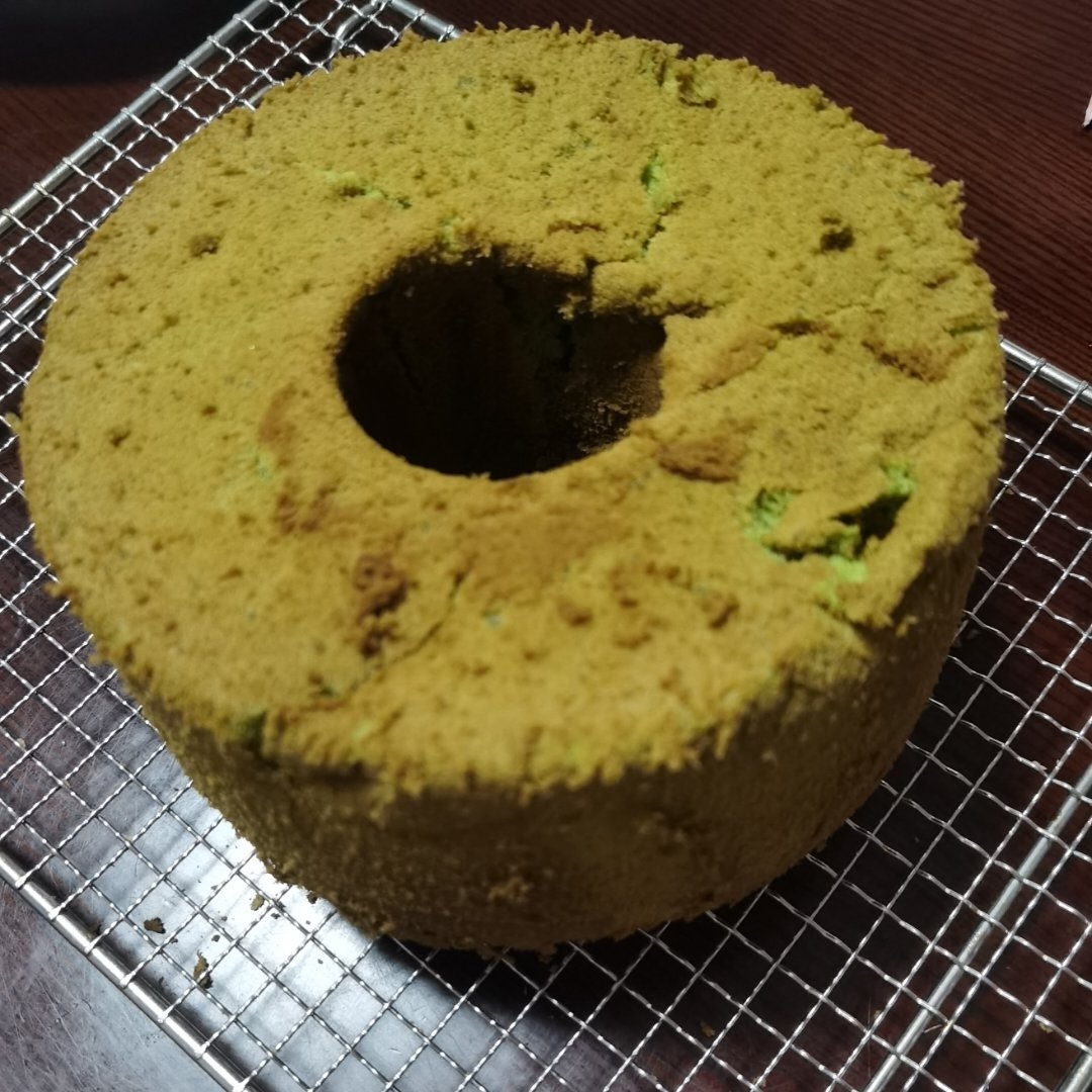 斑斓叶系列：斑斓戚风蛋糕（绿蛋糕）