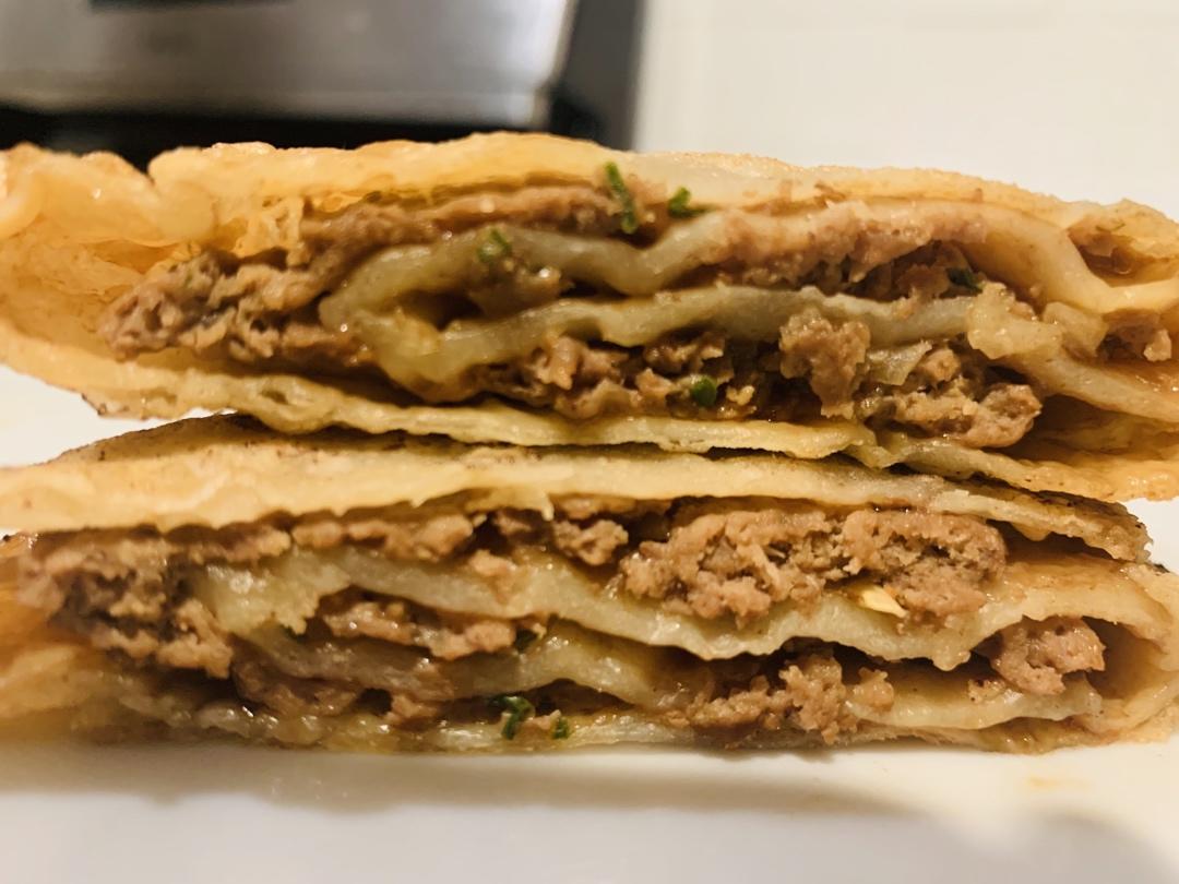 【千层牛肉饼】