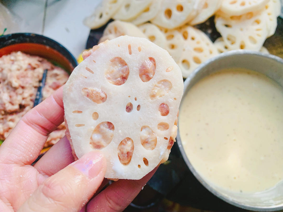 炸藕盒（藕夹肉）