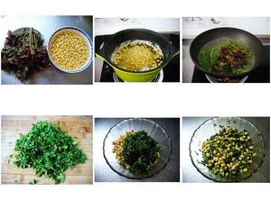 香椿拌黄豆——时令速成小拌菜的做法 步骤5