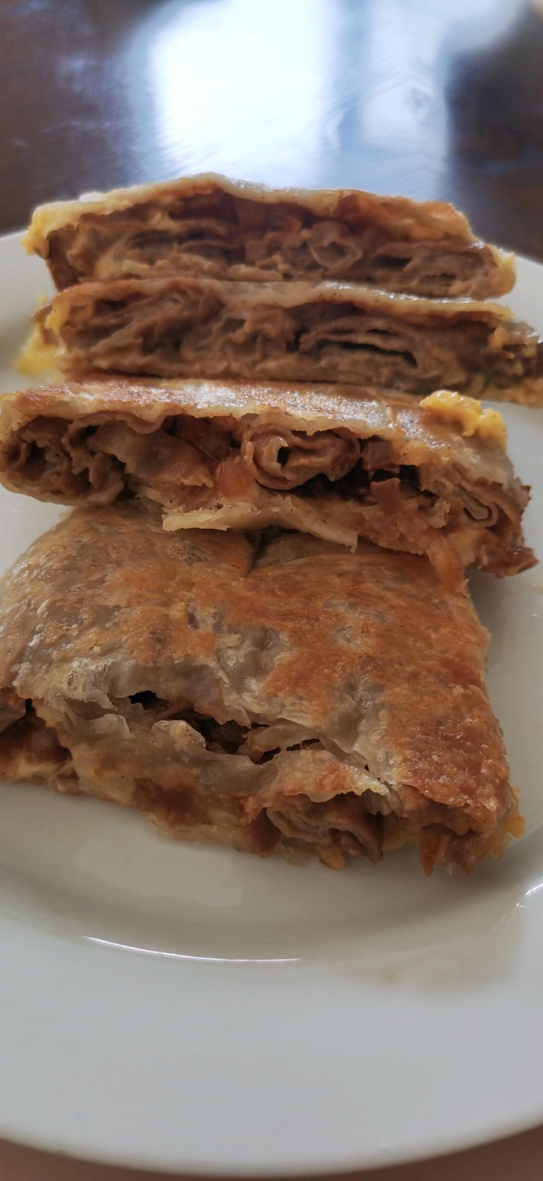 芝士牛肉卷（手抓饼简易版）